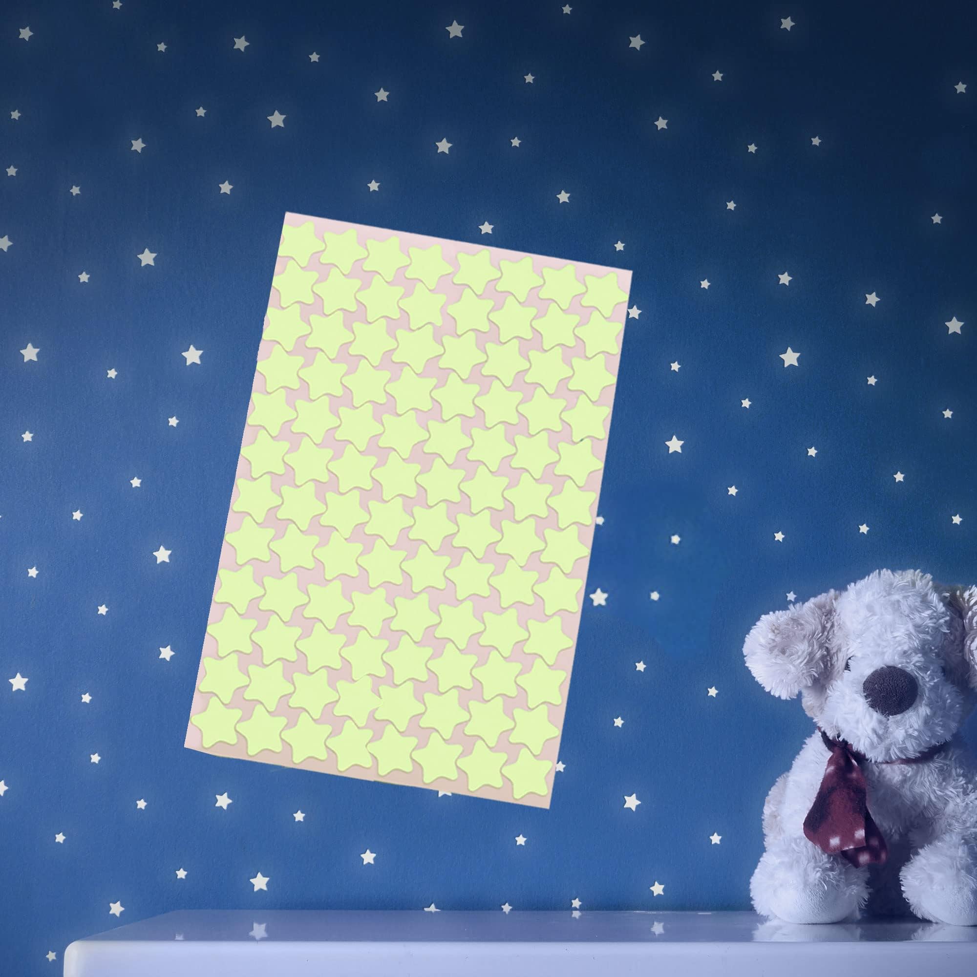 100 Leuchtsterne Fürs Kinderzimmer - Selbstklebende Sternaufkleber Für Wände & Decken