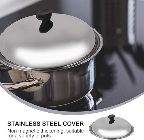 Miniatura 5 de YARNOW Tapa universal de acero inoxidable, tapa de olla de repuesto de 15 pulgadas, tapa universal para ollas (el estilo de cuentas superiores es