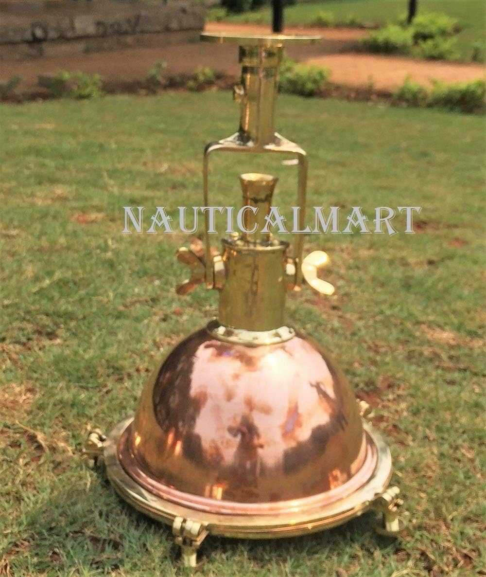 NauticalMart Nautical Marine Hanging Ceiling Cargo Pendant Brass & Copper Light 1Pcs