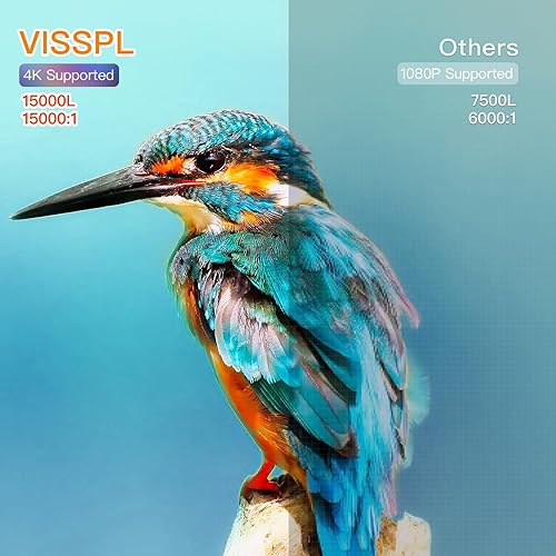 Miniatura 3 de Proyector Bluetooth WiFi 5G, 480ANSI 6D4P Keystone Native 1080P proyector 4k compatible, proyector al aire libre con pantalla y trípode, compatible