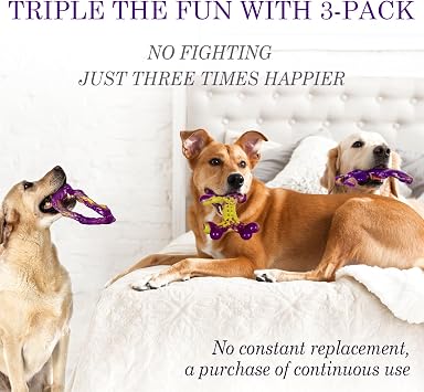 Frienhund Tough Dog Toys for Aggressive Chewers 3 Pack, Indestructible Dog Toys for Large Dogs, Dog Chew Toys, Aggressive Chew Toys to Keep Them Busy, Dog Toy for 30-75lbs Medium/Large Breeds