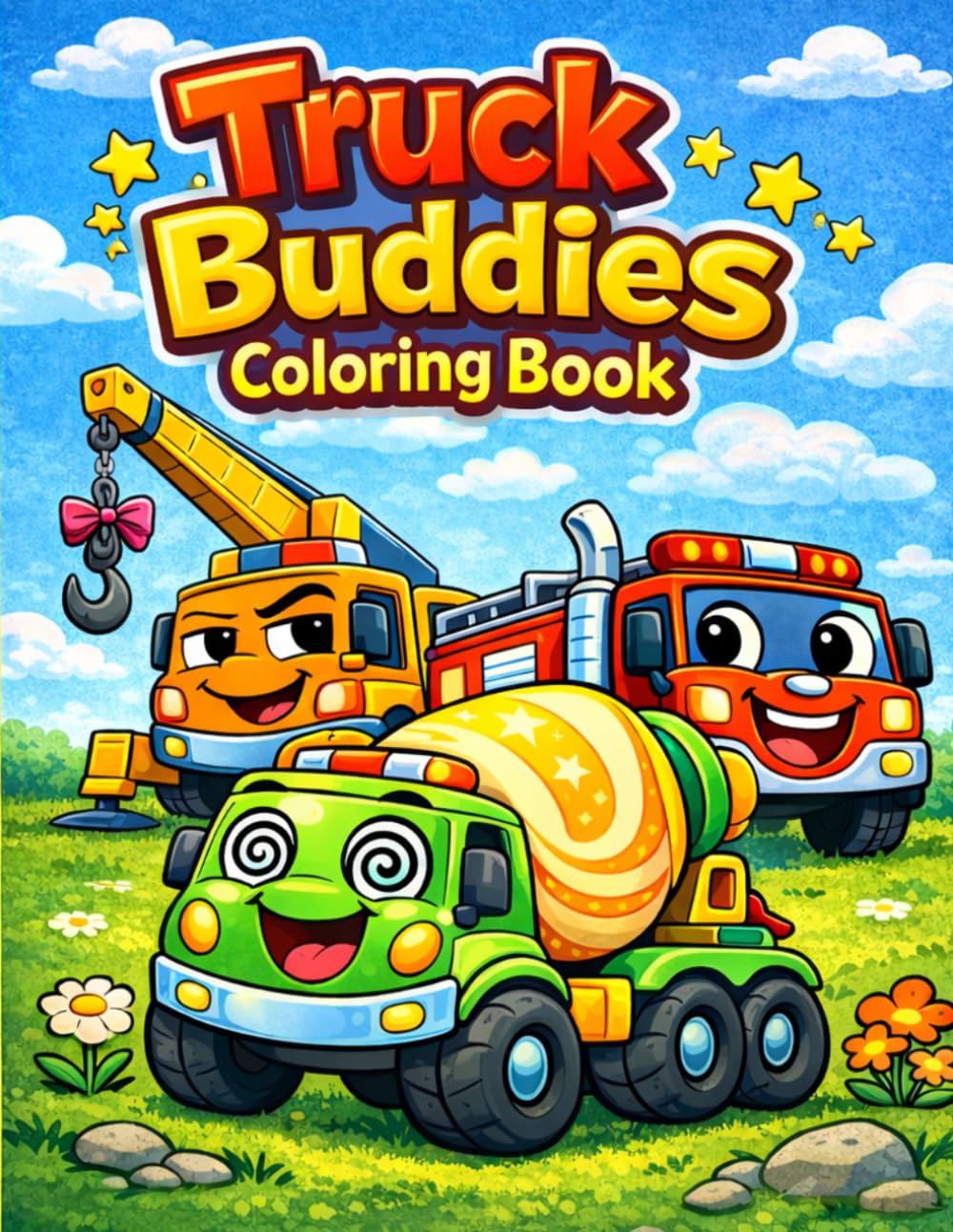Truck Buddies Coloring Book: Cute and Friendly Truck Adventures for Ages 4–8