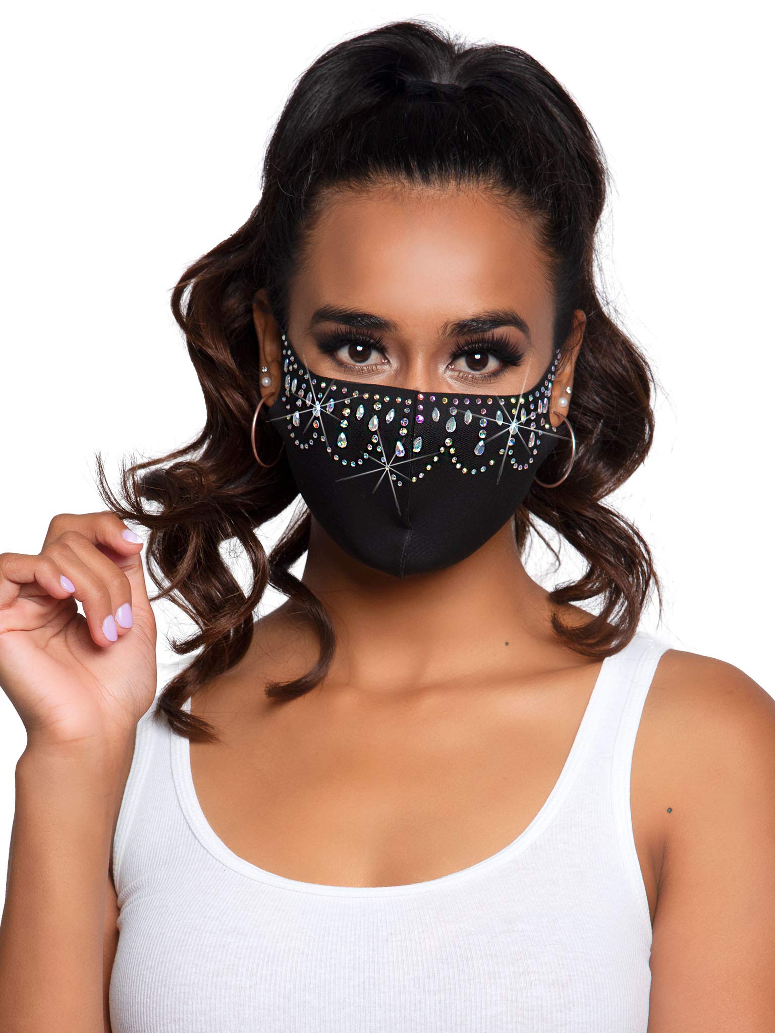 Leg AvenueWomen's Rhinestone Fashionable Face Mask