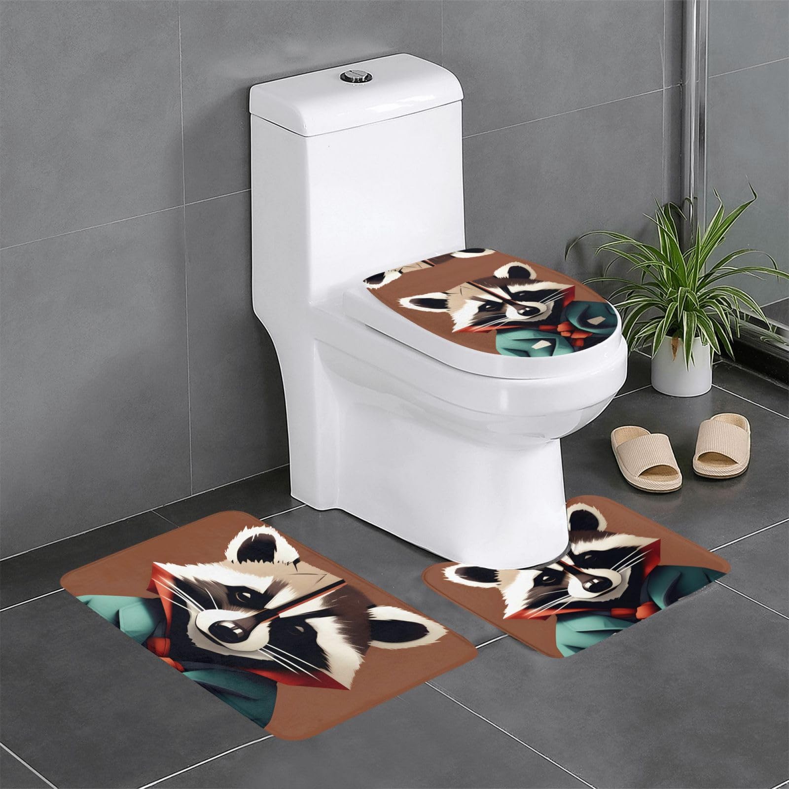 Tapis de salle de bain antidérapant lot de 3 pour éviter les glissades sur carrelage