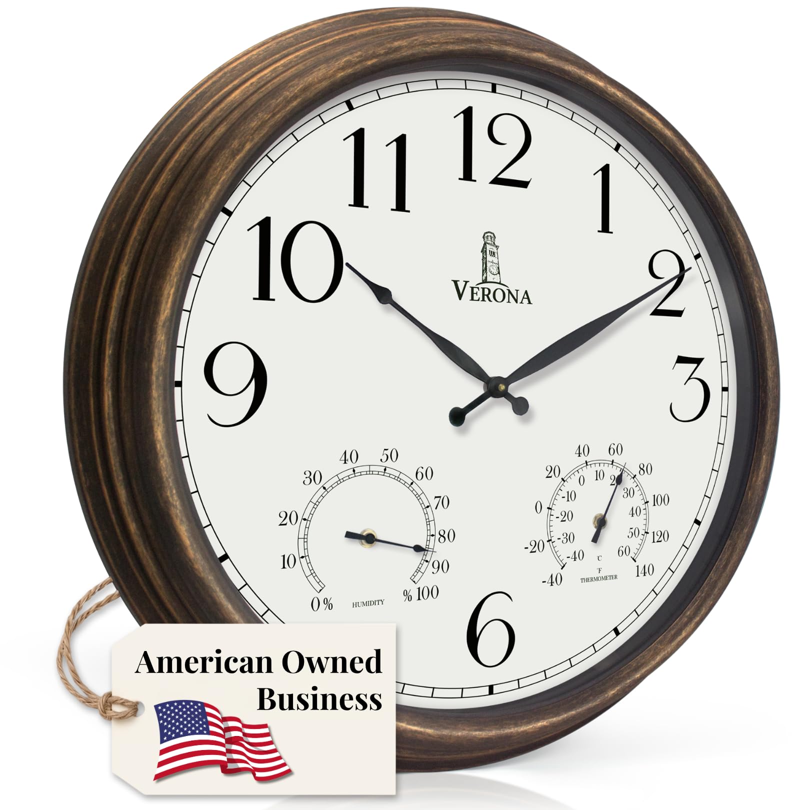 Lovely Home Essentials 24 Inch Outdoor Wall Clock