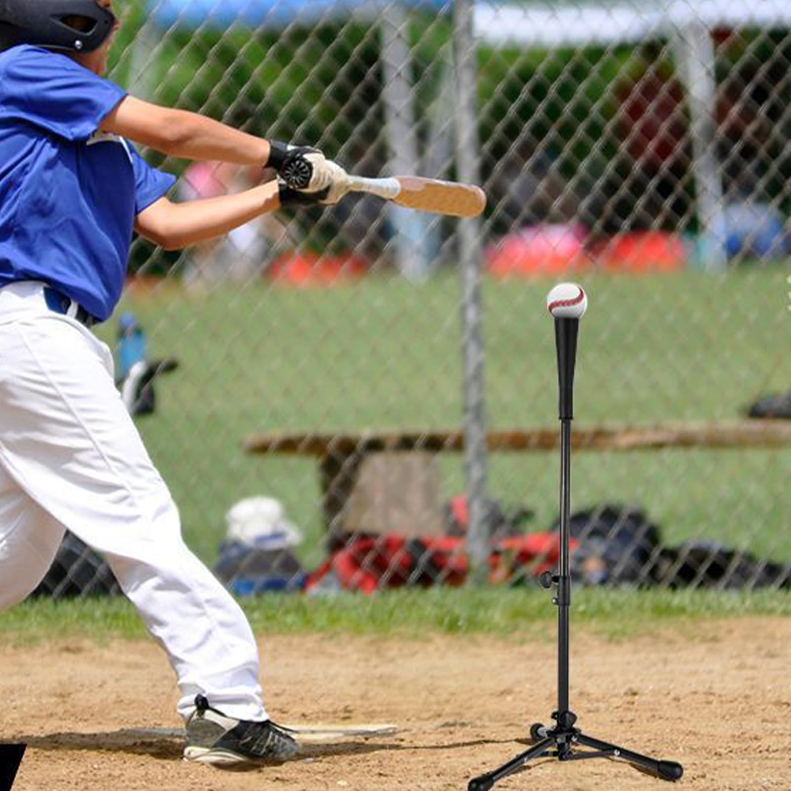 Tee-Ball-Ständer, Batting Tees Softball, mit Tasche, höhenverstellbar, Stativ, Anfängerfreundlich, tragbarer Softball-Trainer für Kinder von 3–8 Jahren, Wettkampfspielkäfig