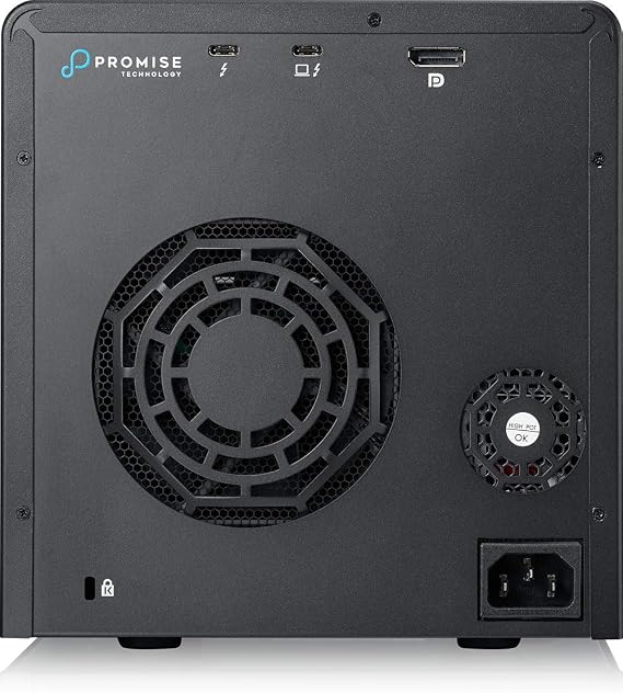 Promise Pegasus32 R4 40TB (4x10TB) Hybrid Thunderbolt 3 or USB32 Direct Attached RAID Storage, High Performance External
