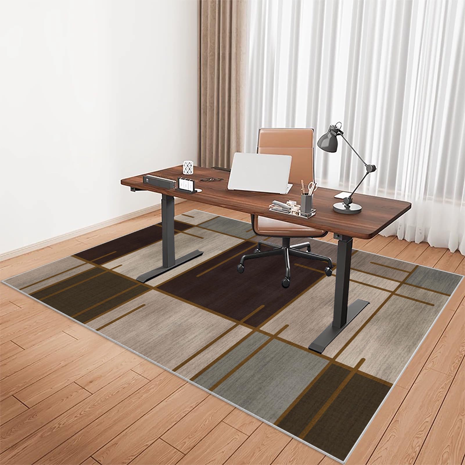Tkuhknag 200 x 230 cm Gaming Chair Mat for Desks - Office Chair Mat for Carpet Floor - Carpet Chair Mats - Non-slip Carpet Protector Chair Mat - Protects Floors for Low and No Pile Carpeted Floors