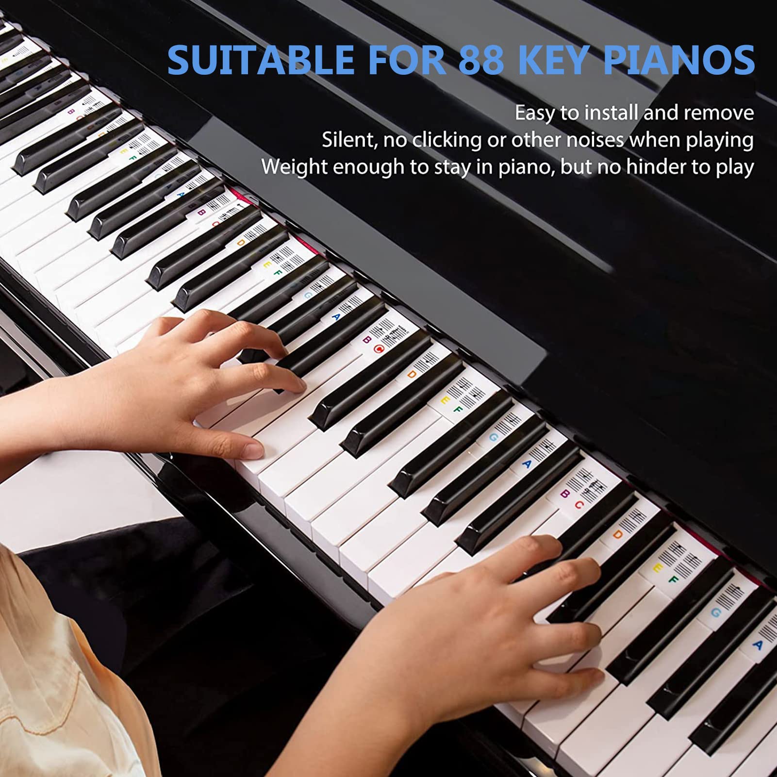 ÉTIQUETTES AMOVIBLES POUR PARTITIONS DE CLAVIER DE PIANO - Bazar Bizarre