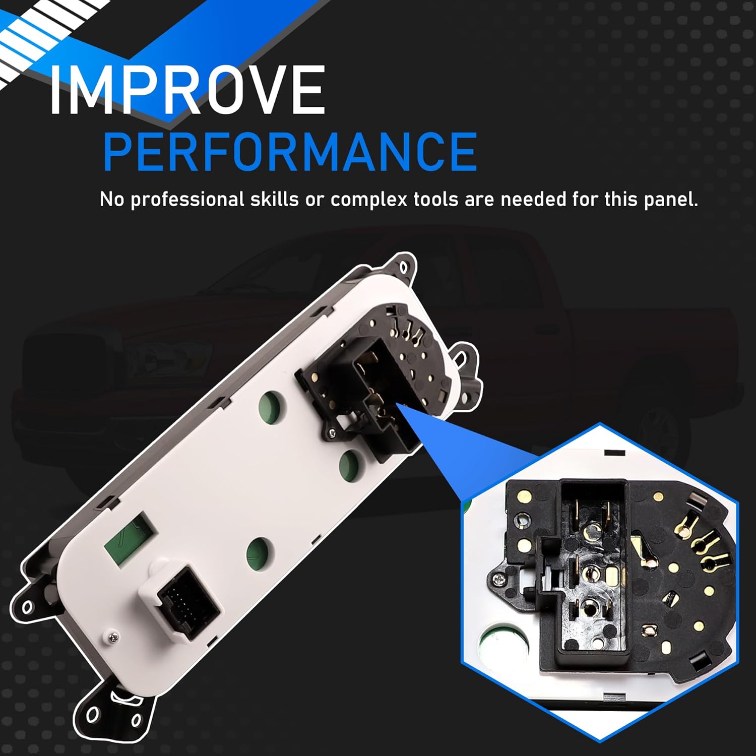 Air Conditioning Heater Climate Control Switch Module Panel Compatible with 2006-2008 Dodge Ram 1500 2500 3500 Replaces 55057079AB 55057079AA P55057079AB 55057079 P55057079 55056569AE