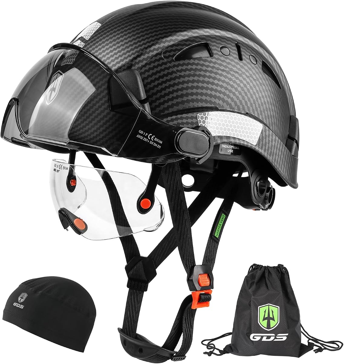 Safety Hard Hat with Tinted & Clear Visor Vented Construction Helmet Cascos de Construccion ABS Work hardhats for Men