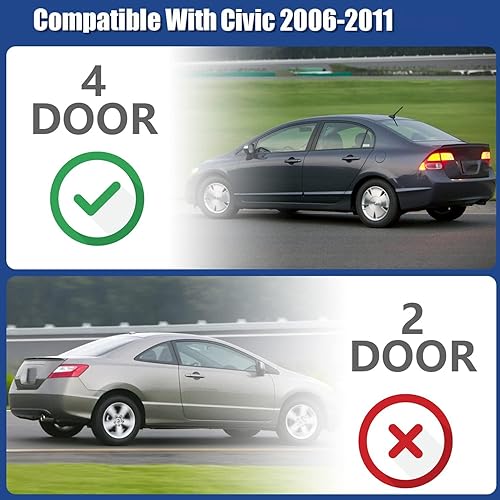 Miniatura 2 de Burlete de vidrio para puerta de automóvil compatible con Civic 2006-2011, repuesto 72450-SNA-A01,