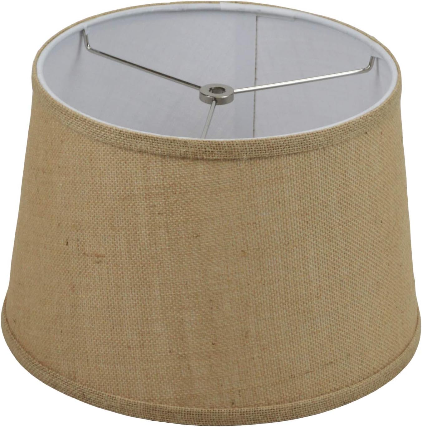 FenchelShades.com 10" Top Diameter x 12" Bottom Diameter 8.5" Height Fabric Drum Lampshade Spider Attachment (Linen Cedar)