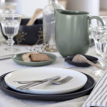 Casafina Ceramic Stoneware 9'' Salad Dessert Plate - Pacifica Collection, Vanilla | Microwave & Dishwasher Safe Dinnerware | Food Safe Glazing | Restaurant Quality Tableware