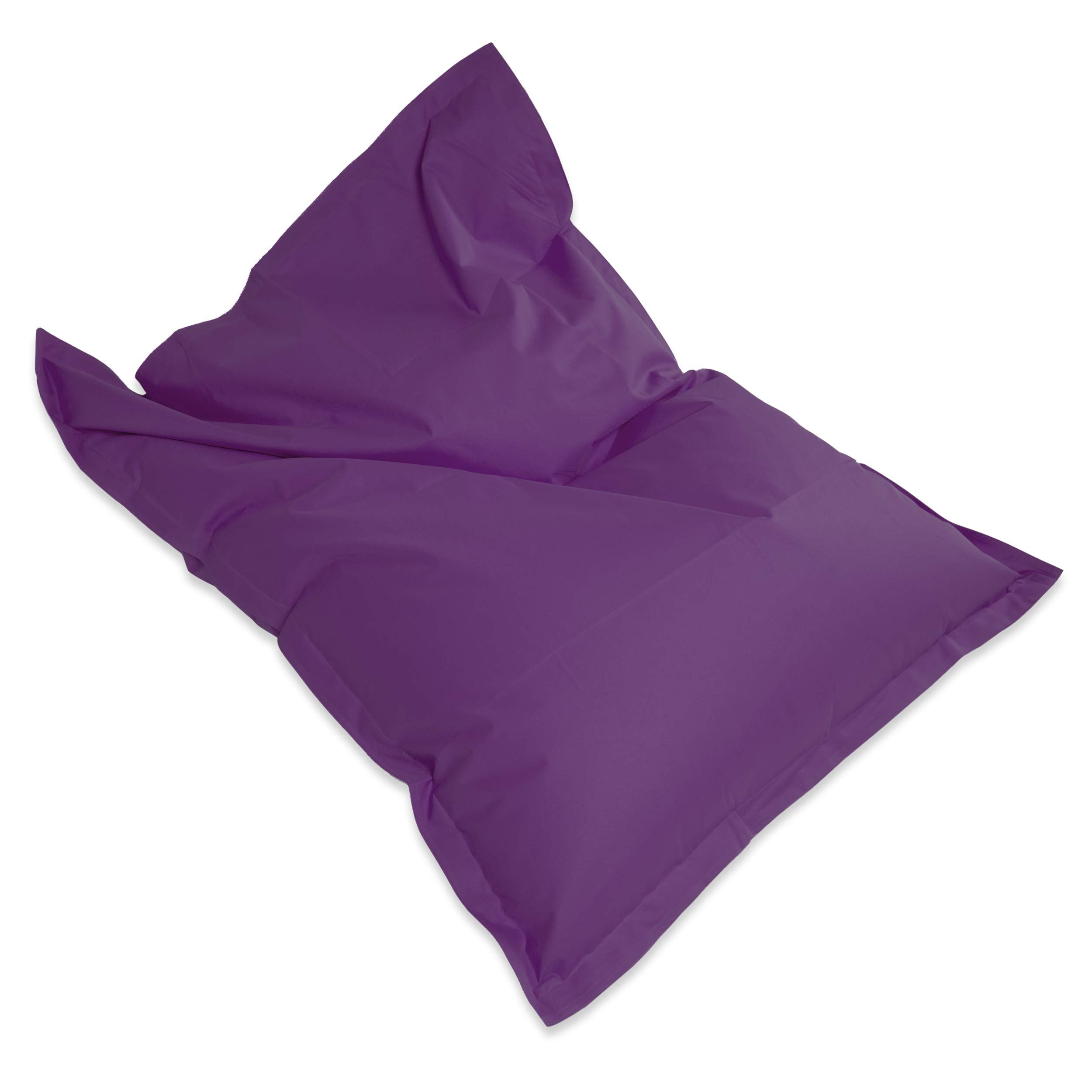 Green Bean© Square XL Housse de Pouf Géant 120x160 cm - PVC - Intérieur & Extérieur - Bean Bag - Sans Remplissage - Lounge Chair - Lavable - Mauve