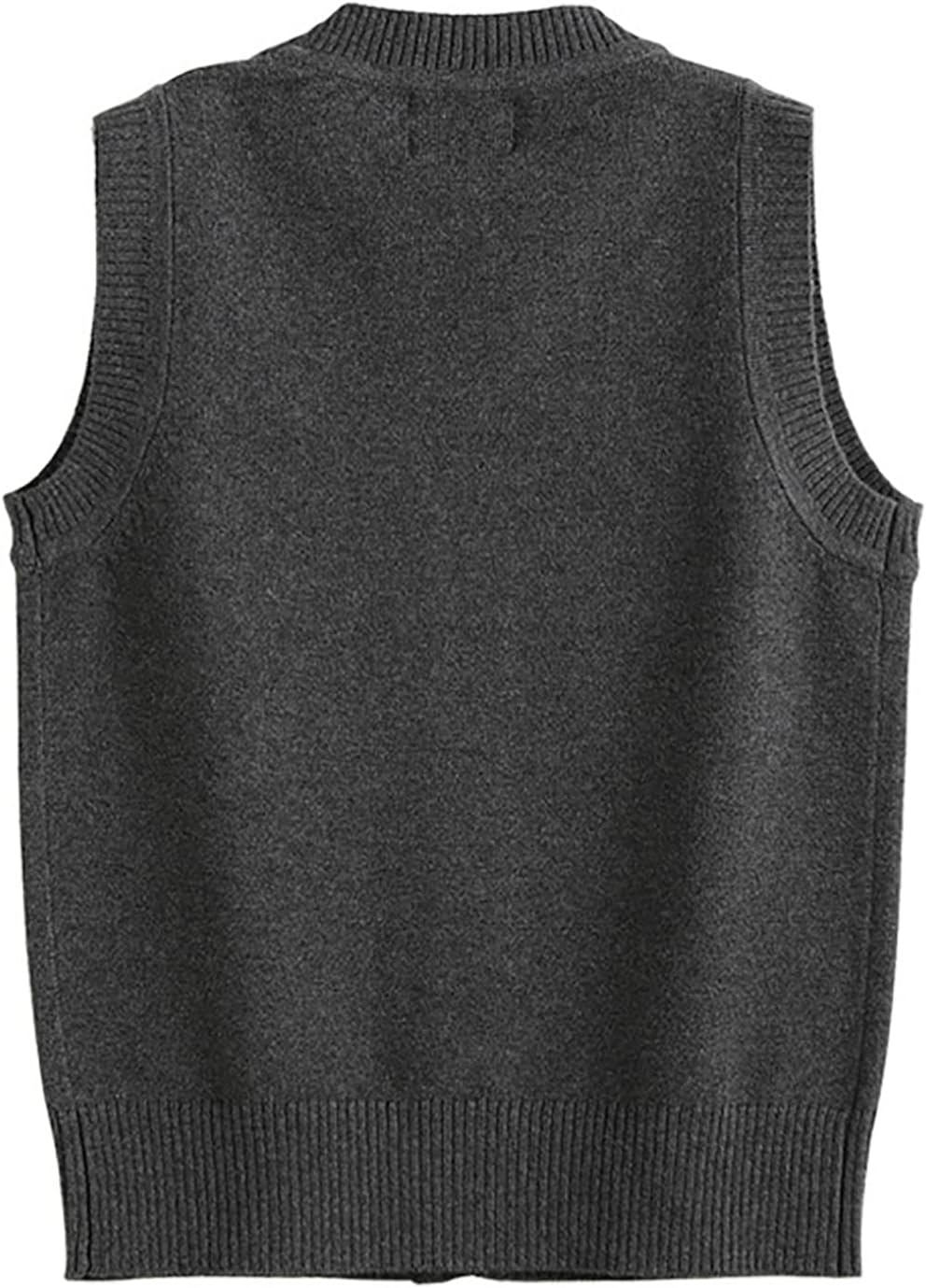 Hularka Boys Girls Sleeveless V-Neck Sweater Vest Casual Button Down Knit Crop Tank Tops