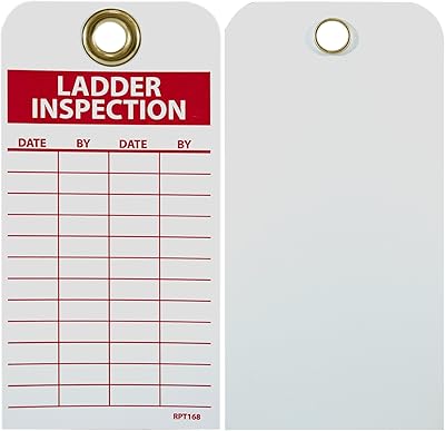 NMC Ladder Inspection Tag, Double-Sided, 25-Pack, 3