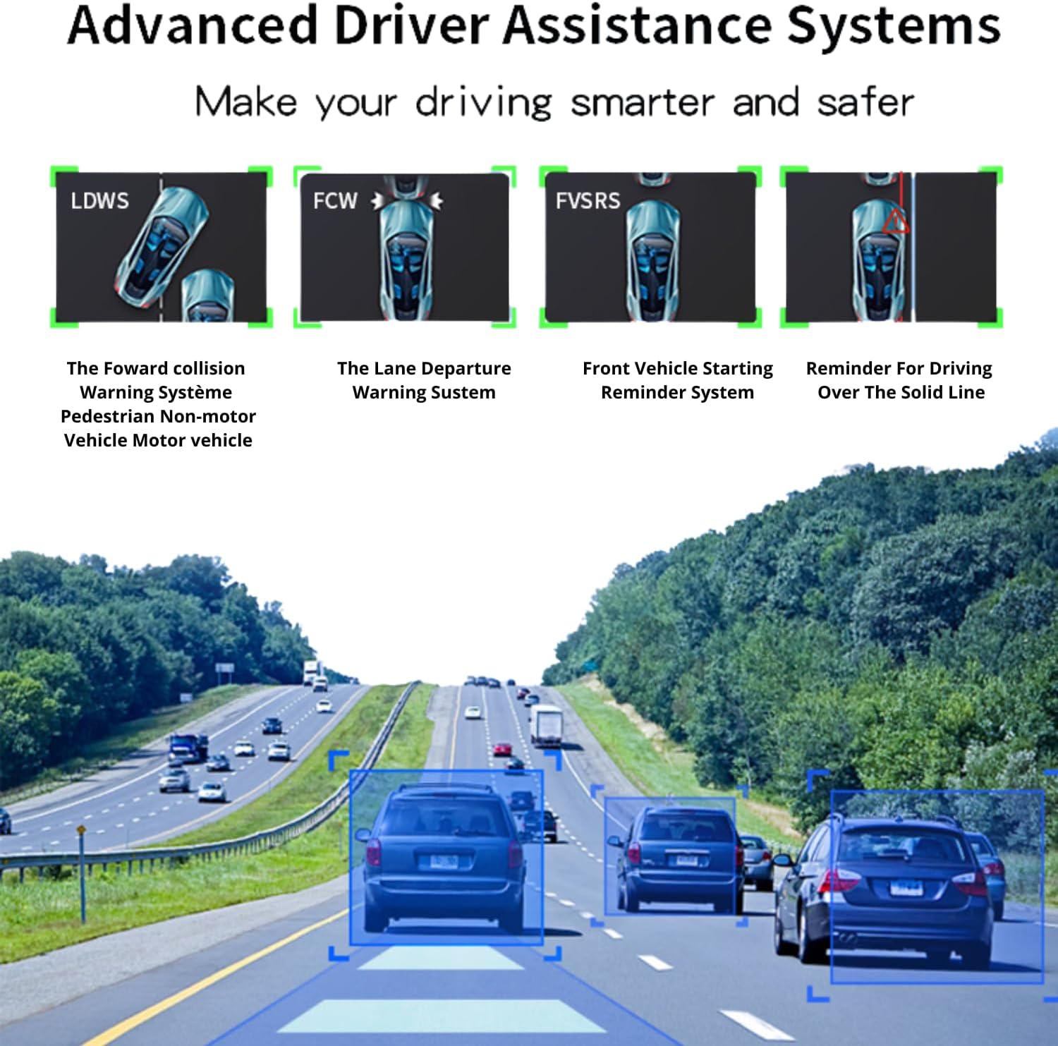 4K+2K Dash Cam Front and Rear with WiFi GPS – Dual Lens Car Camera with Night Vision, 170° Wide Angle, 3.2 IPS Screen, 24H Parking Mode, Loop Recording, Voice Control, G-Sensor, ADAS – Card Included
