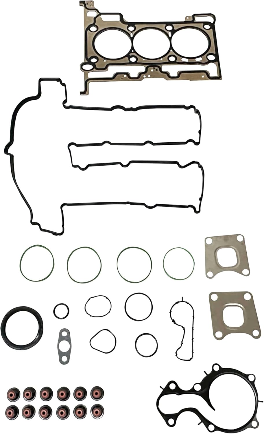 DNJ FGS4311 Full Gasket Set for 2014-2021 Ford EcoSport Fiesta Focus 1.0L L3 12V DOHC 999cc