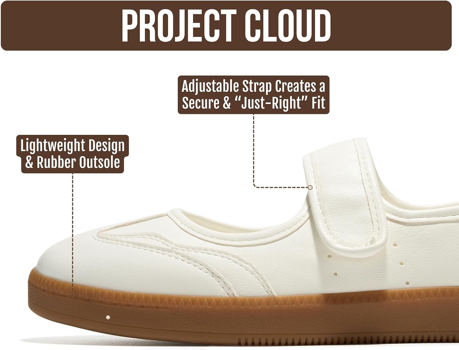 Project Cloud Mary Jane Shoes, Comfortable Fashion Sneakers for Women image 3