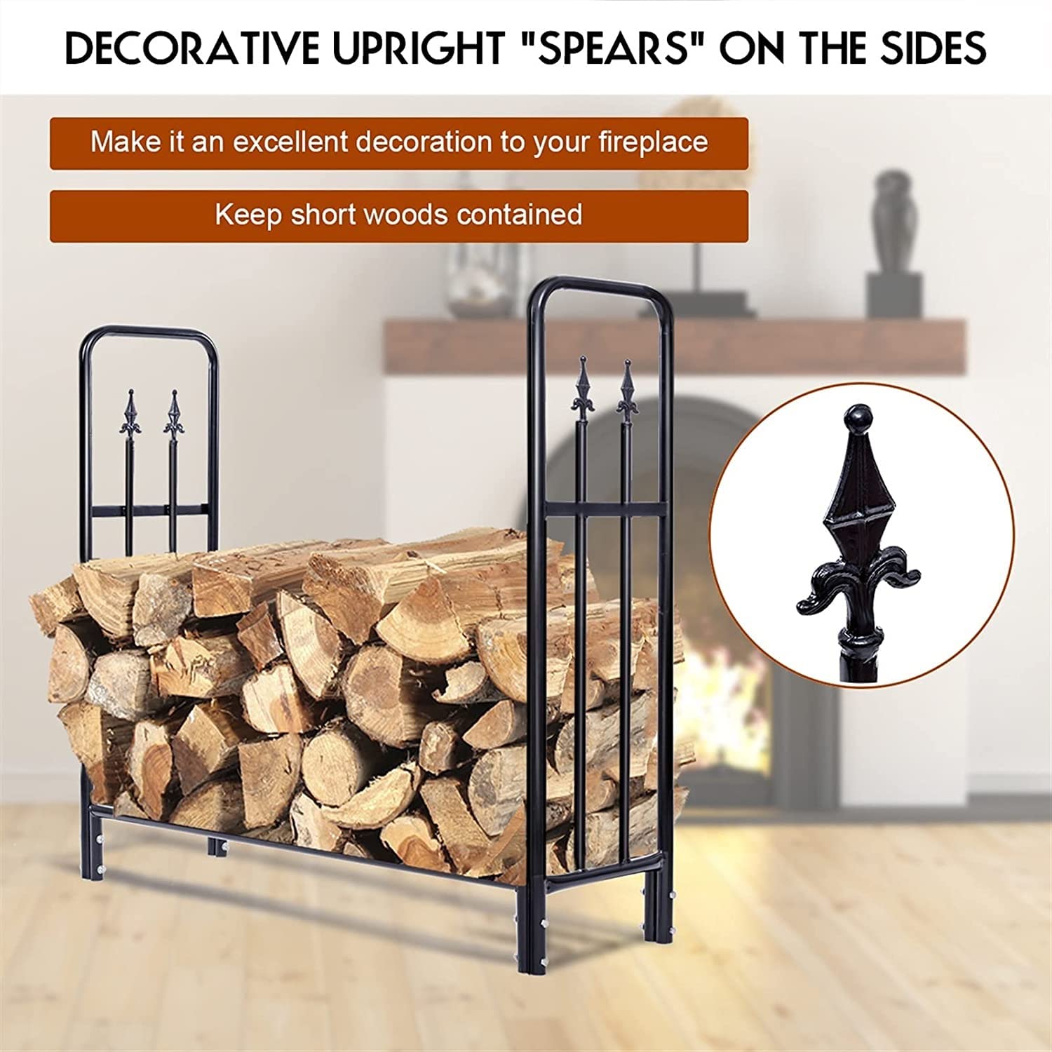 Zestaw Wsporników Do Stojaka Na Drewno Opałowe Do Przechowywania Drewna Opałowego Ze Śrubami Uchwyt Na Drewno Opałowe Uchwyt Do Przechowywania Regulowany Stojak Na Drewno Opałowe Do Użytku Na Zewnątr
