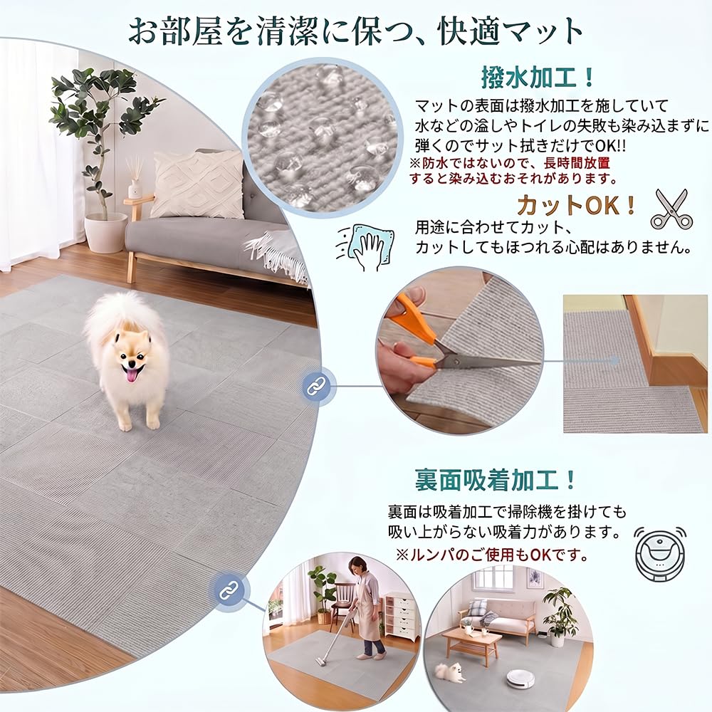 Amazon.co.jp: 【日本製 】ペットマット 滑り止め 50枚 30x30cm 犬 猫