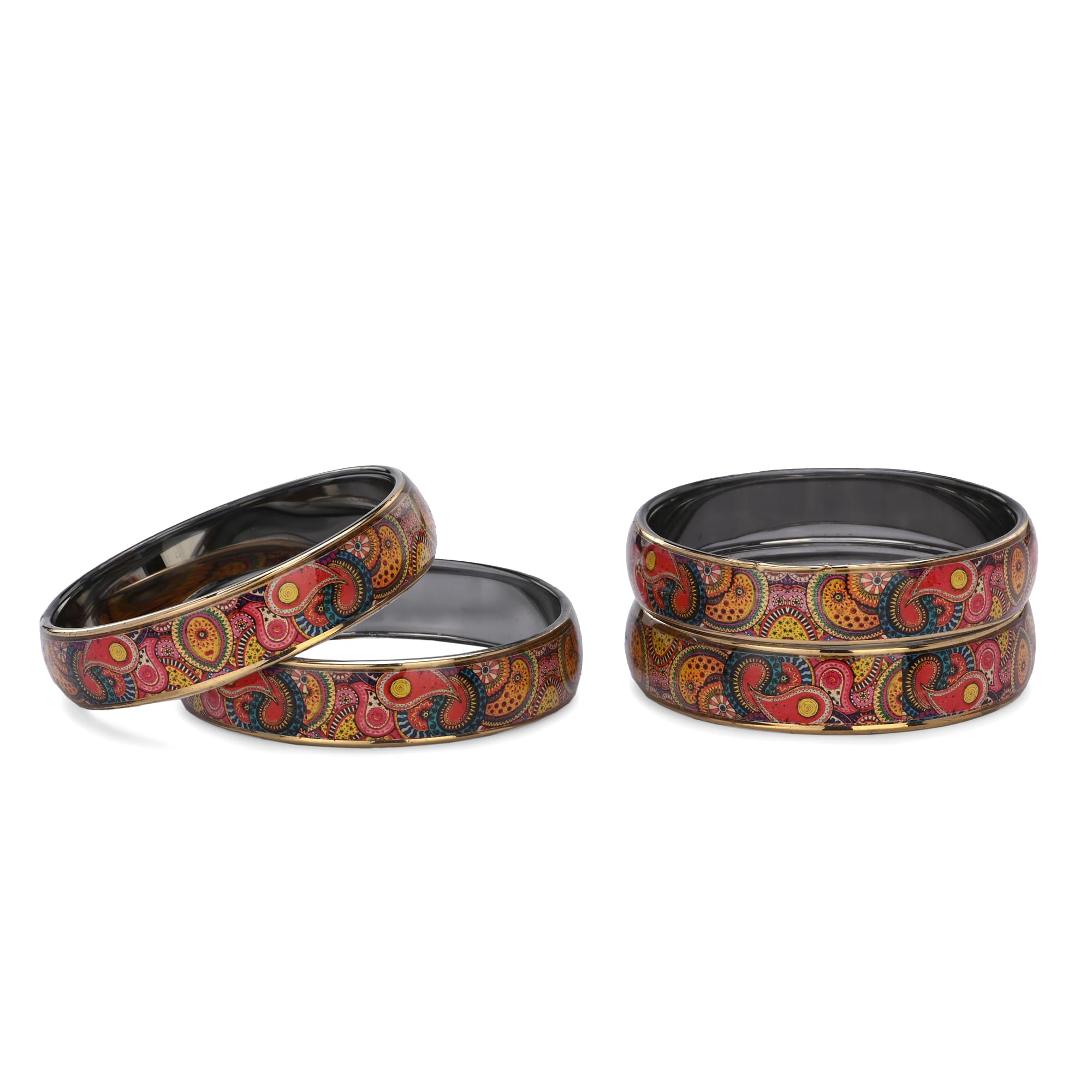 AFAST Womens Attractive Fancy Party Bangle/Kada Set, Multicolor, Glass, Pack Of 4 -A52 (B0CCDRYT8N) Amazon Price History, Amazon Price Tracker