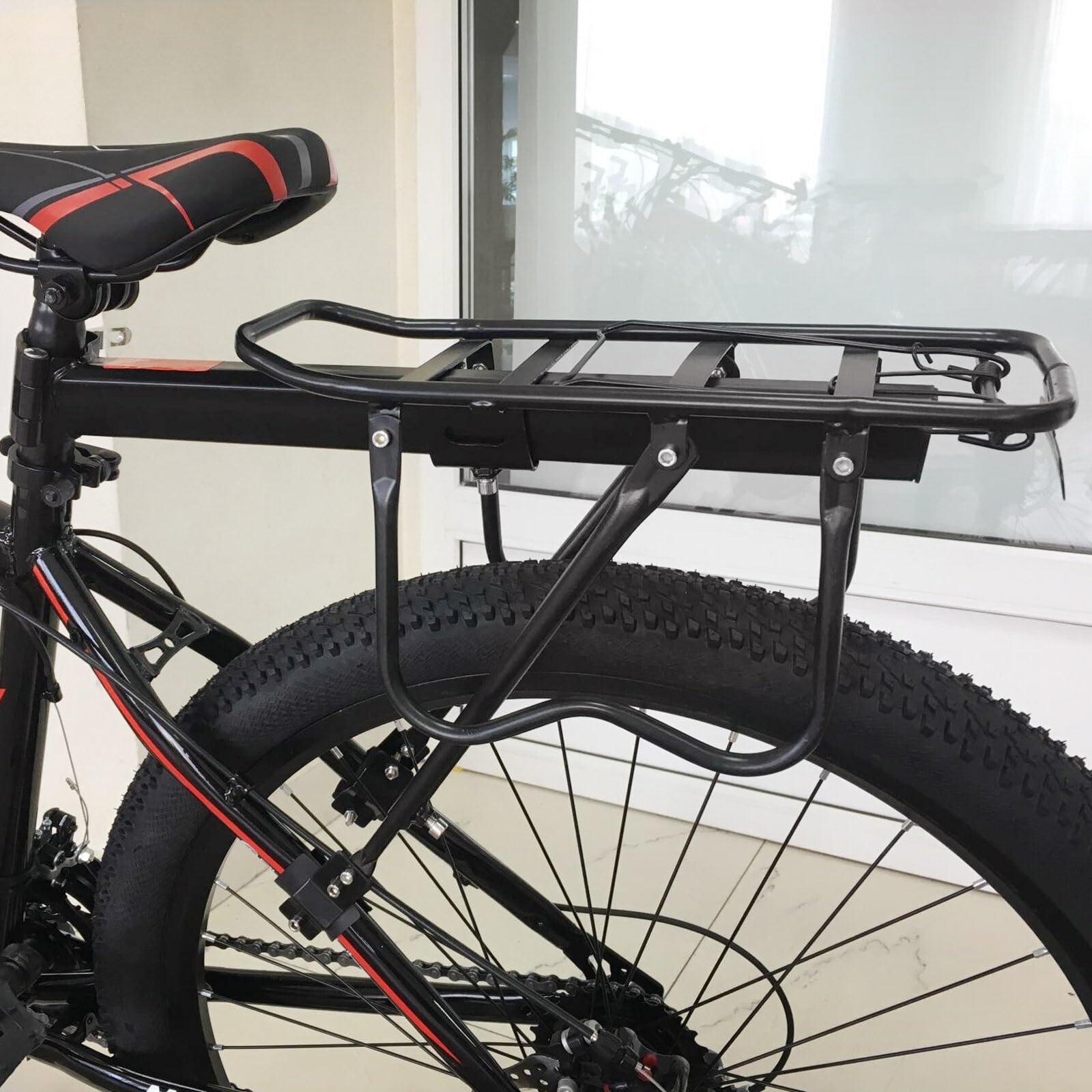 Youyijia Fahrrad Gepäckträger Heckträger Träger Sattelstütze - Innovatives Design für 24-29 Zoll Fahrräder - Maximale Zuladung 20 Kilogramm