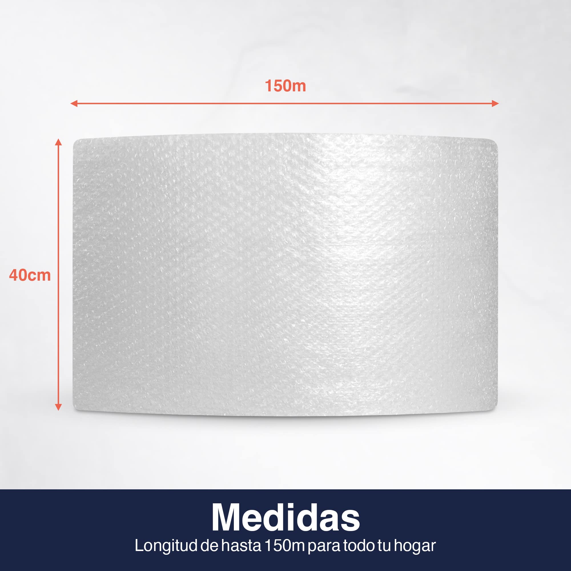 Precifilm Papel Burbujas para Embalaje - Plástico de Burbujas en Rollo para Embalar Cajas de Cartón en Mudanzas y Envíos (40 CM)