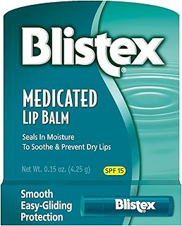 Blistex Medicated Lip Balm, SPF 15, Original 0.15 oz (Pack of 3)