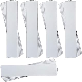 Magna Visual 1" x 5" White Pre-Cut Write On Wipe Off Magnetic Strips 25 Pack