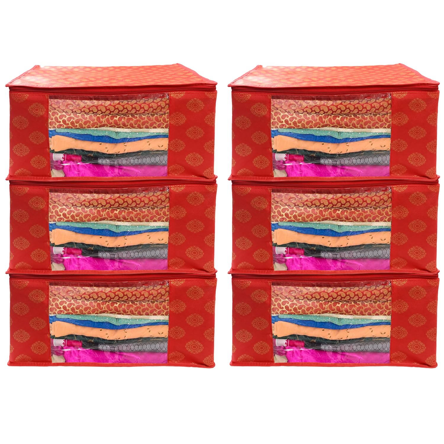 See full amazon price history chart for AARON INC Saree Bag Non Woven Clothes Storage Bag Saree Cover With Zip Storage Bag for Cloth Wardrobe Organizer Set Transparent Window Star Design Sari Cover Red Pack of 6 (BZRNWSC06) AARON INC Saree Bag Non Woven Clothes Storage Bag Saree Cover With Zip Storage Bag for Cloth Wardrobe Organizer Set Transparent Window Star Design Sari Cover Red Pack of 6 (BZRNWSC06) (B0CYT92ZP2) Amazon Price History, Amazon Price Tracker