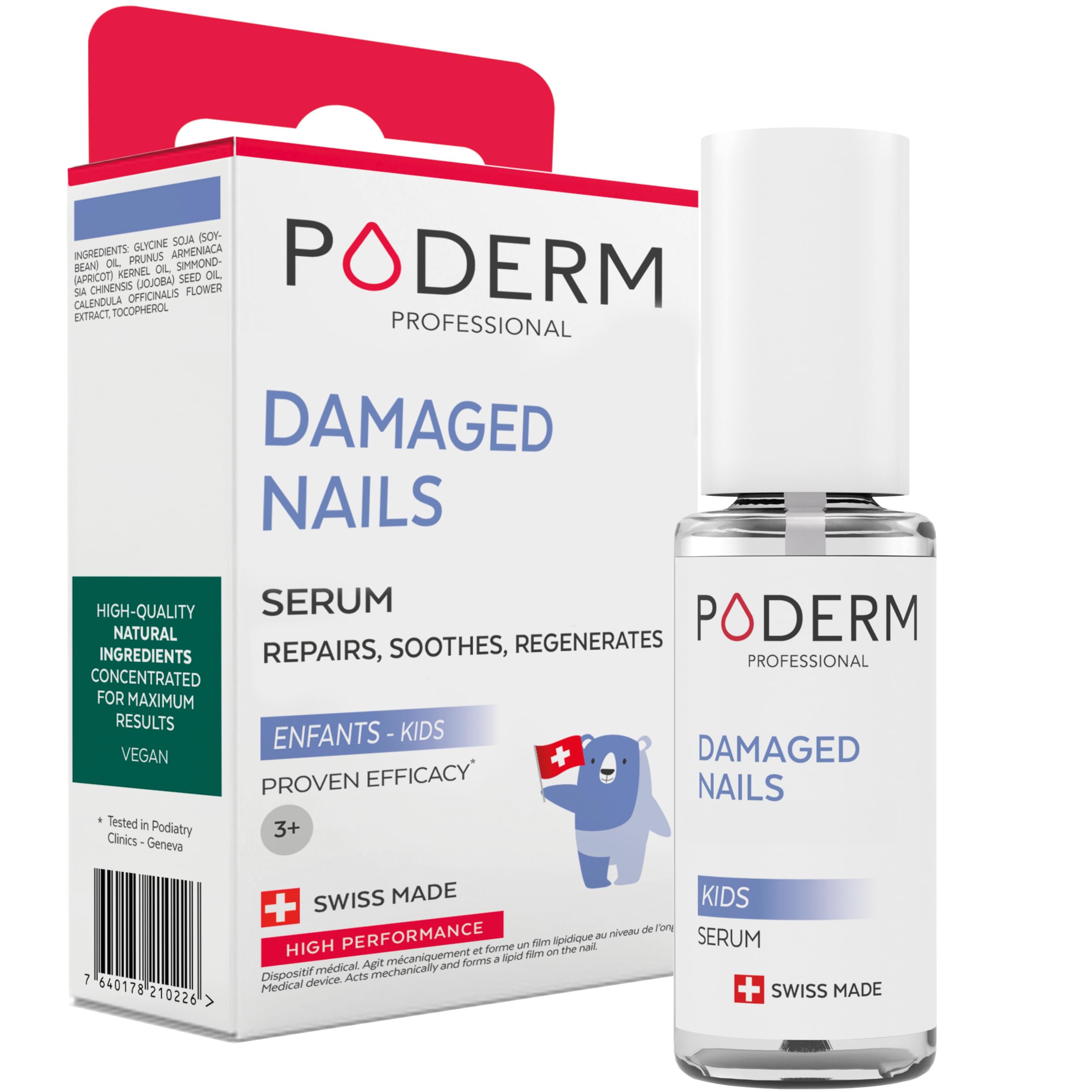 PODERM - CHILDREN & BABY NAIL CARE - Nourishes & Protects - Gentle Formula for Delicate Nails - for Children from 3 Months - Swiss Made