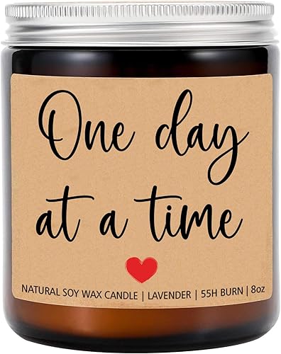 Vela One Day at A Time - Vela Thinking of You - Regalo astuto - Regalo de rehabilitación - Vela Always There - Regalo de condolencia - Regalo de