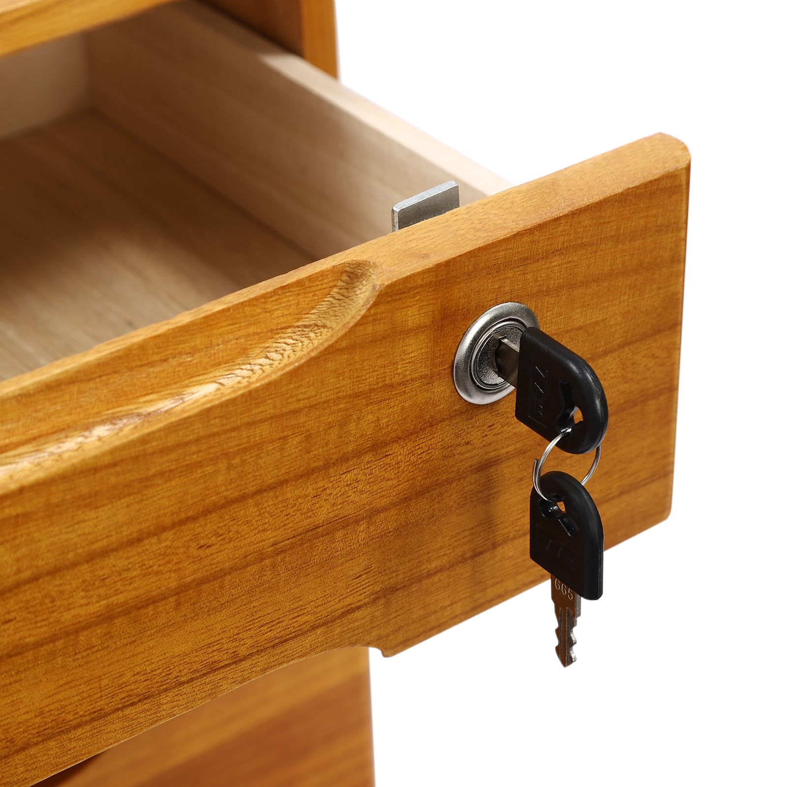 Organizer per letteratura in legno con cassetti, armadietto da scrivania per articoli per la casa, organizer per cassetti a 3 livelli per ufficio, scuola o uso domestico