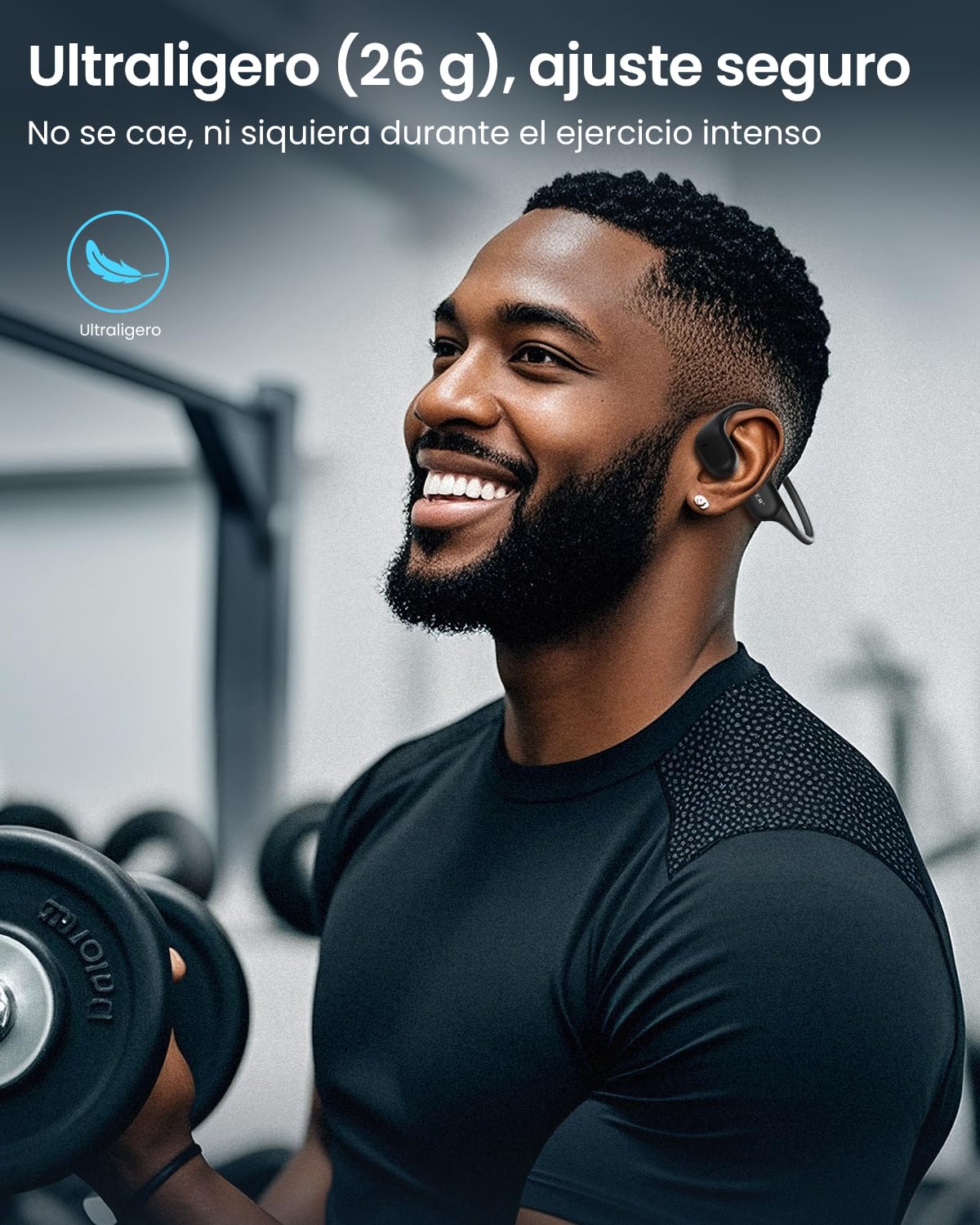 HIFI WALKER Auriculares de Conducción Aérea Bluetooth 5.4 Deportivos con 32GB MP3, Auriculares Open Ear con Cancelación de Ruido, 15h Reproducción, para Correr Gimnasio Fitness Llamadas HD