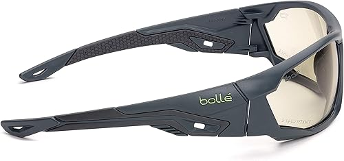 Miniatura 2 de Bollé Safety MERPSF, Mercuro - Gafas de seguridad de platino, montura negra y amarilla, lentes ahumadas, universales