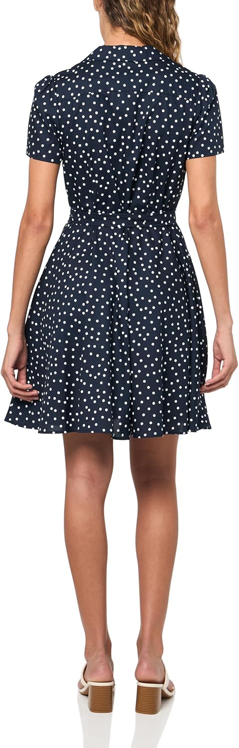 Tommy Hilfiger Womens Fit and Flare Short Sleeve Shirt Dress - Image 2
