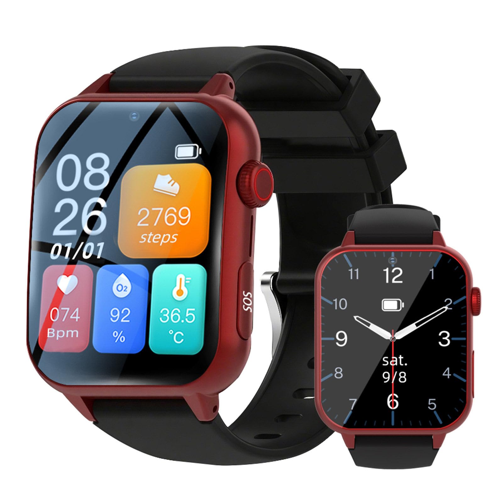 Localizador Personas Mayores GPS Personas Mayores con Detección De Caídascon Botón Recordatorio Dual con vibración y Sonido Regalos Red