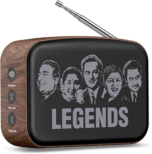 Saregama Carvaan Mini Hindi – Music Player with 401 Pre-Loaded Retro Songs, Bluetooth/FM/AM/AUX, Type-C Charger (Oakwood Brown)