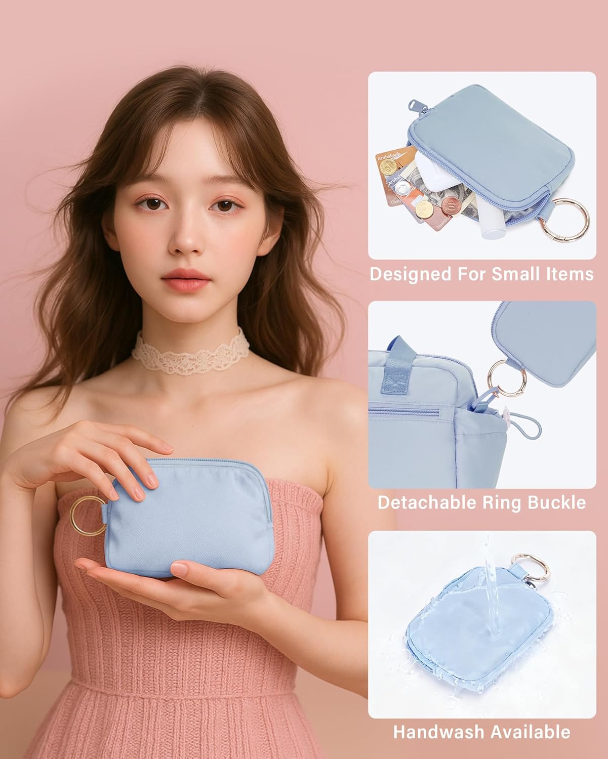 Ceneda Small Gym Bag for Women, Quilted Puffer Tote with Wet Pocket & Coin Purse, Lightweight Mini Sports Travel Duffle with Crossbody Strap, Water-Resistant for Workout, Yoga, Daily Commute - Image 5