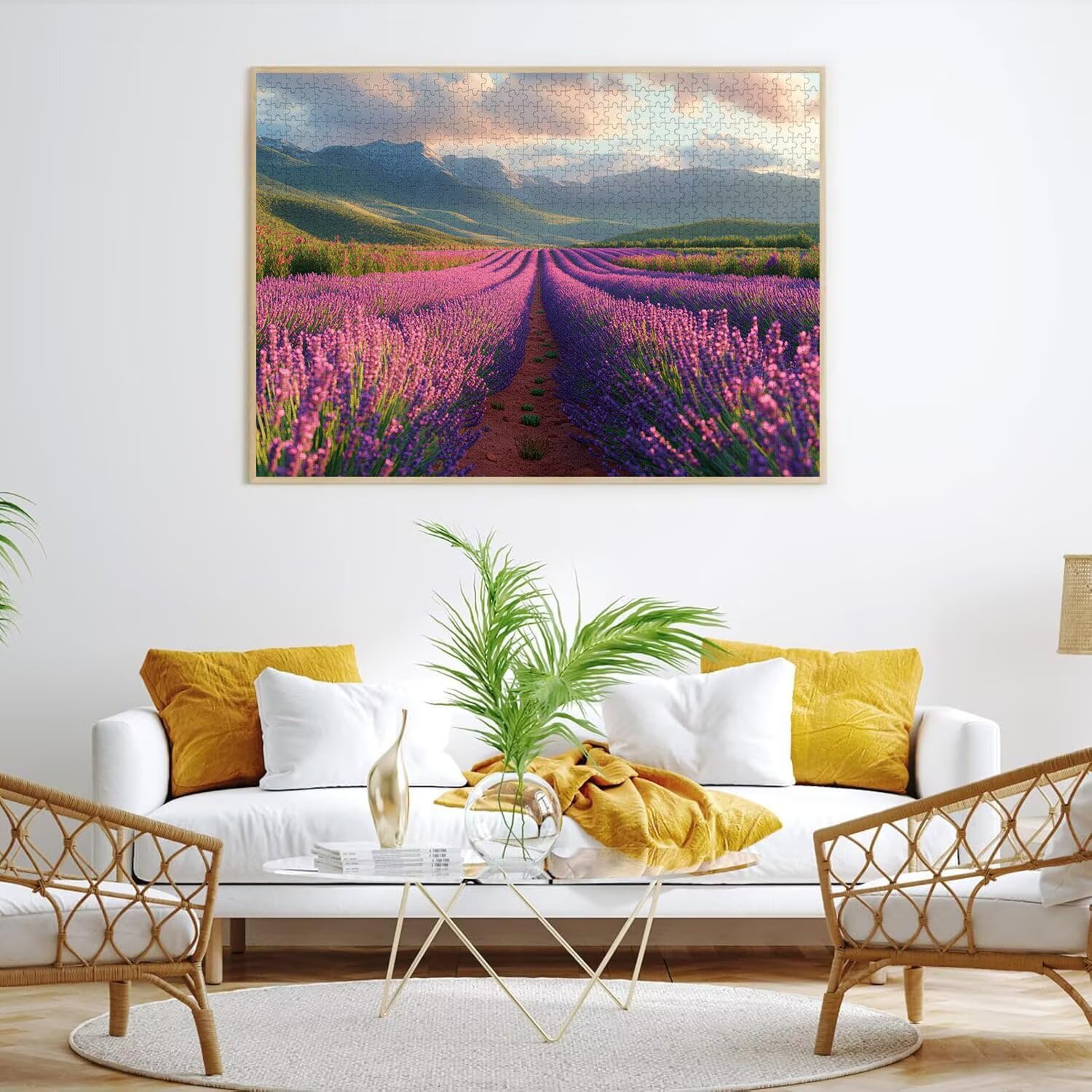 Puzzle dla dorosłych 2000, lawendowa sceneria, 99 x 70 cm, n-814