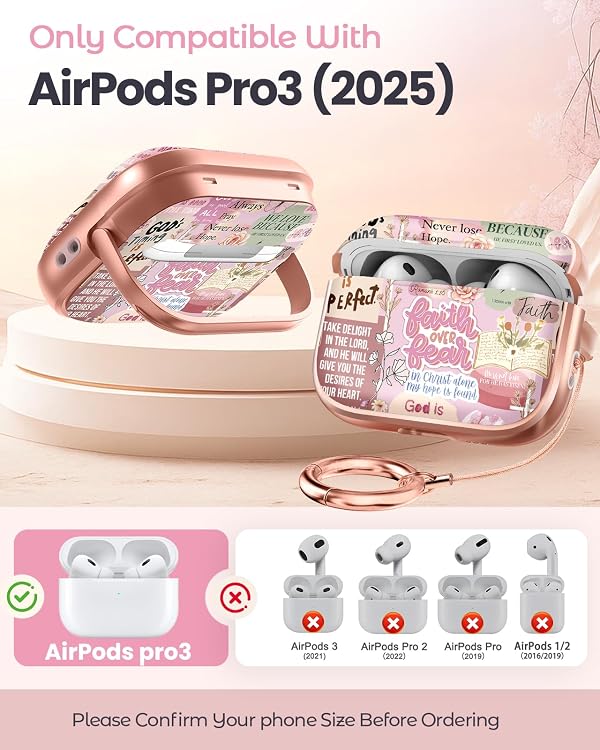 Joyleop for AirPods Pro 3 Case with Safety Lock for Women,Christian by Joyleop - Used condition - Image 2
