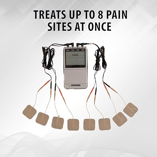 Miniatura 5 de QuadStim - TENS EMS - Unidad de máquina combinada recargable de 4 canales, estimulador muscular + alivio del dolor de espalda y manejo, 24