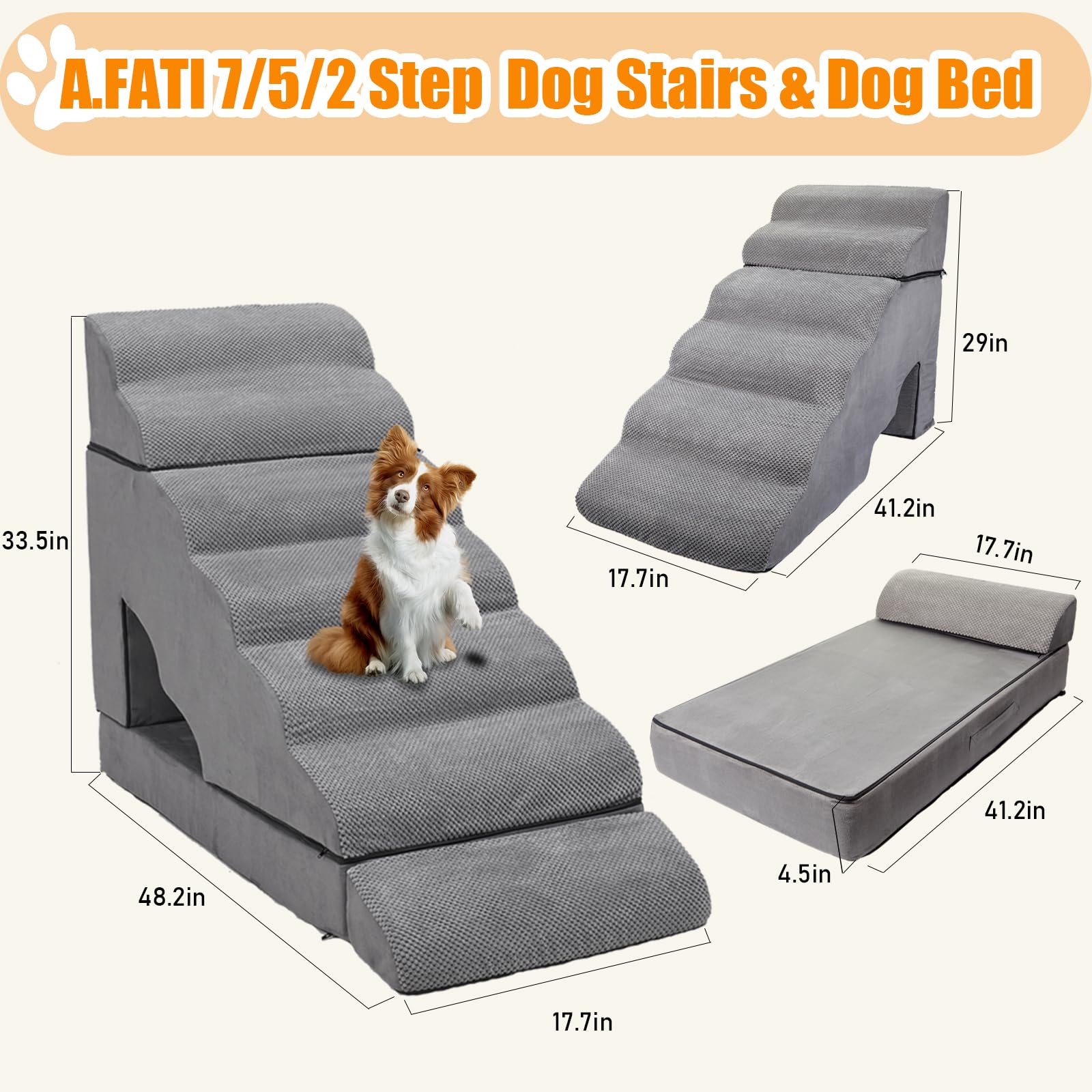 Convertible Pet Ramp 2-in-1 Dog Ramp & Stool - Convertible Pet Steps ...