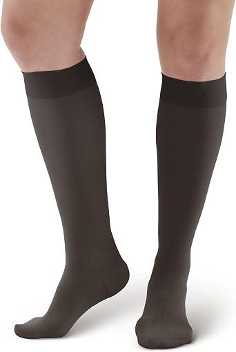 Ames Walker 20-30 mmHg Lux Opaque Knee High Compression Stockings