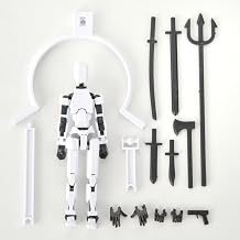 PowerTRC T13 Dummy Action Figure White Dummy Multi-Jointed Movable Titan Lucky 13 Collectible Toy