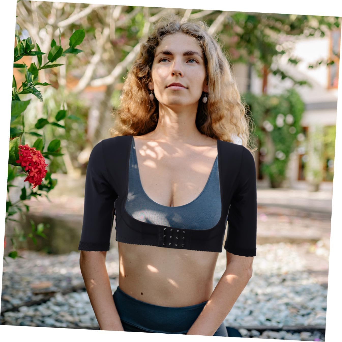 Breathable Corset for Hunchback Arm for Women Compression Shirt Posture Corrector Shapewear Top