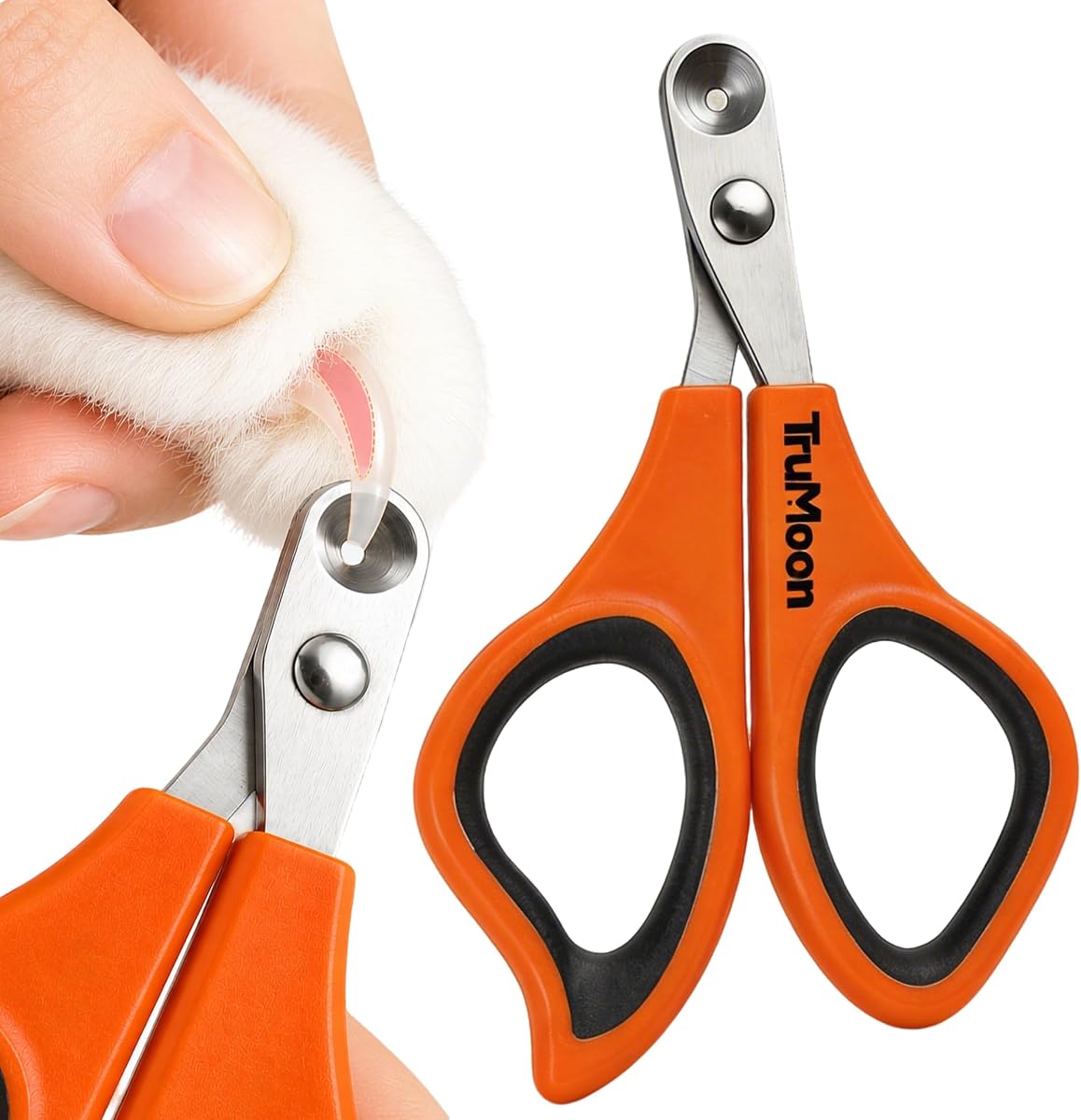 Trumoon Cat Nail Clipper with Circular Hole Safety Guard for Indoor Cat | Avoid Overcutting, Easy, Safe, Quiet, Fast & Accurate, ideal for anxious and wiggly cats, Great for first-time cat owners