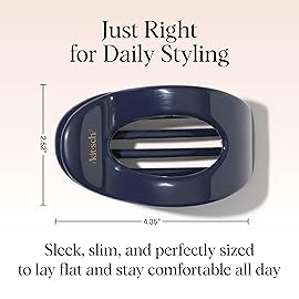 Kitsch Large Flat Claw Clips for Women - Stylish Flat Hair Clips, Strong Hold for Thick & Fine Hair | Non-Slip for Secure, Comfortable All-Day Wear | Ideal Gifts for Women - Blue Orchid